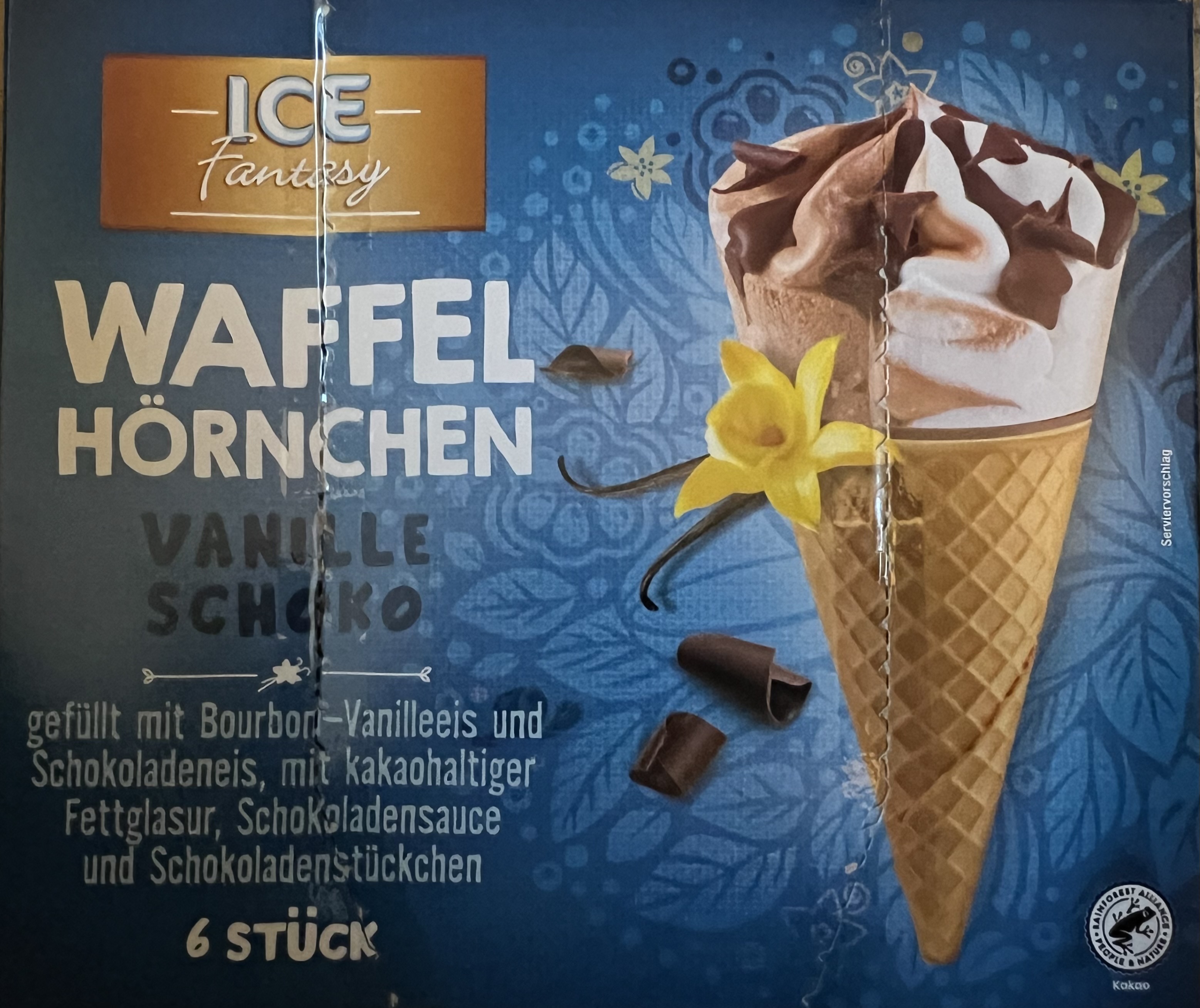 Waffelhörnchen Vanille Schoko