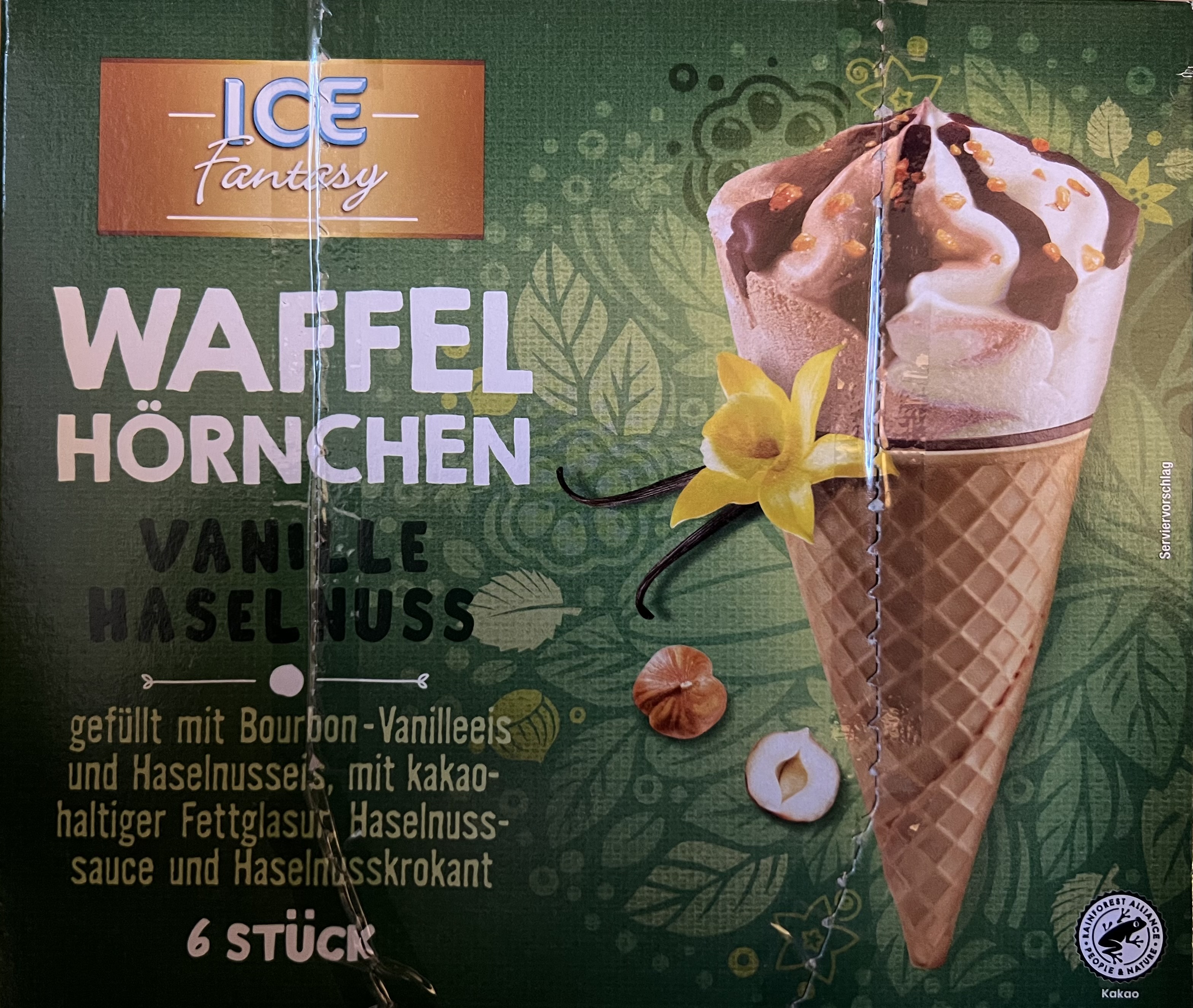 Waffel Hörchnen Vanille Haselnuss