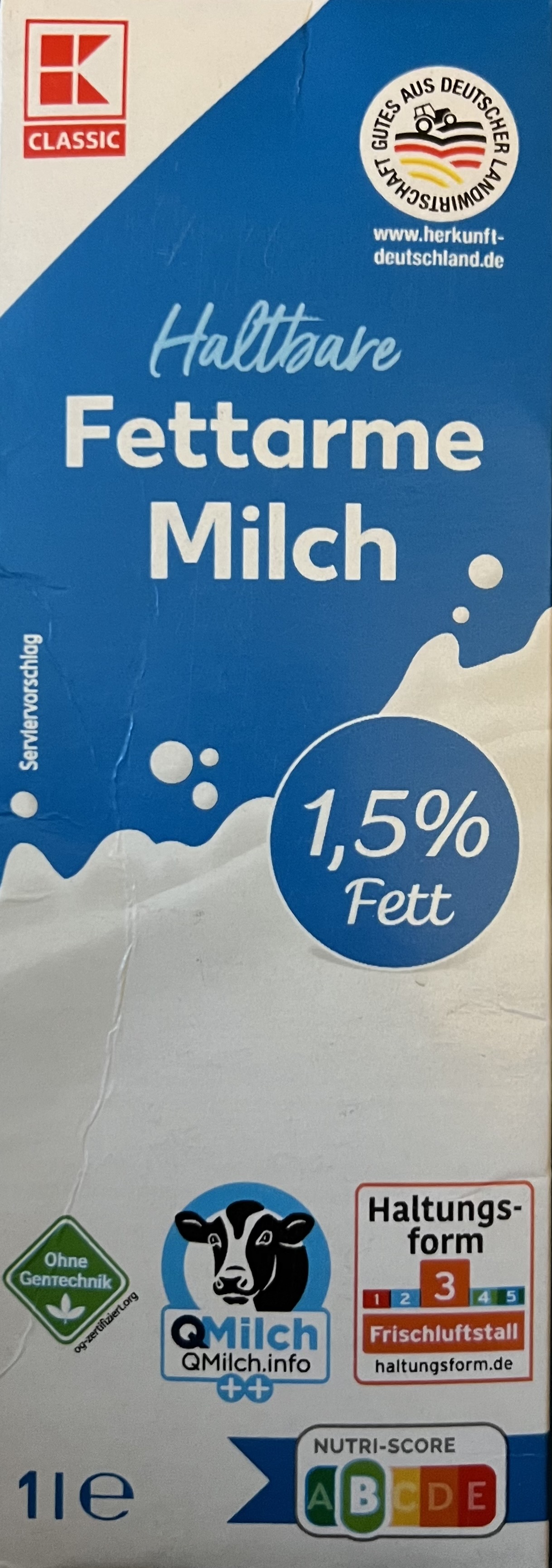 haltbare fettarme Milch