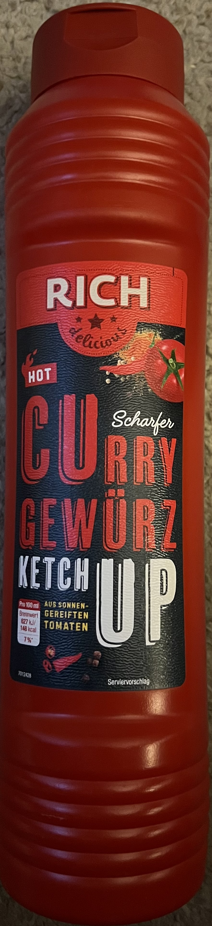 scharfer Curry Gewürzketchup